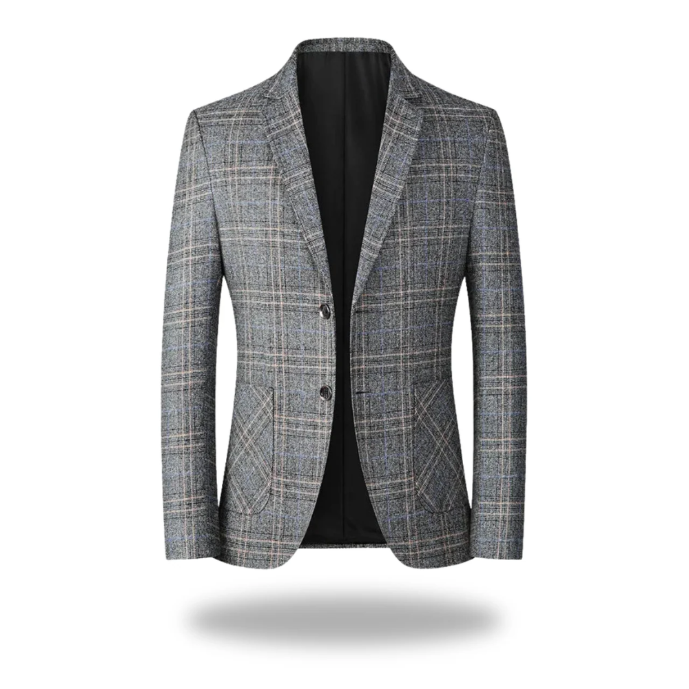 Beckett | Grey Plaid Premium Tailored Jacket