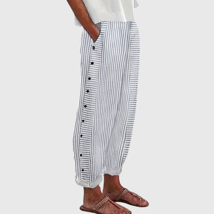 Calista | Striped Elegant Women's Pants