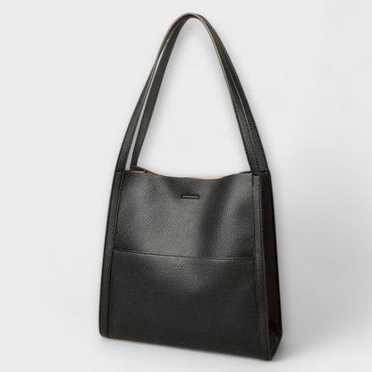 Calista | Rich Red Leather Structured Tote Handbag