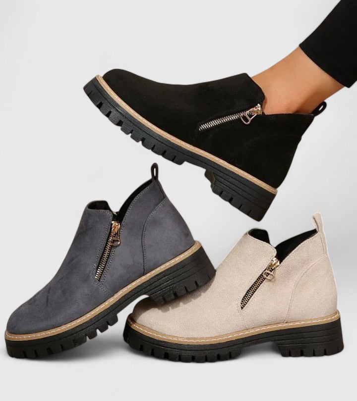 Alethea | Black Suede Orthopedic Boots