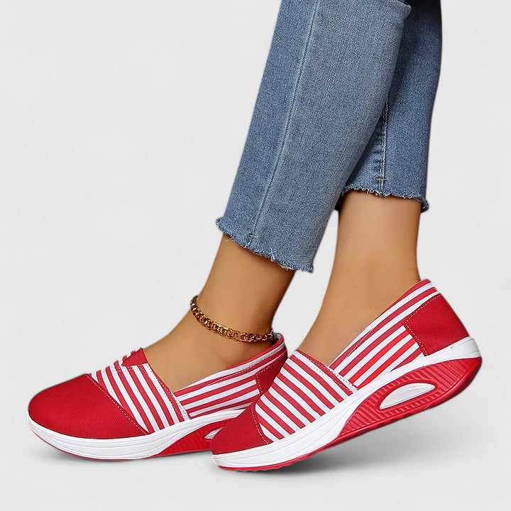 Astrid | Navy Striped Orthopedic Sneakers