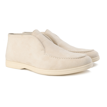 Beckett | Navy Blue High Suede Loafers