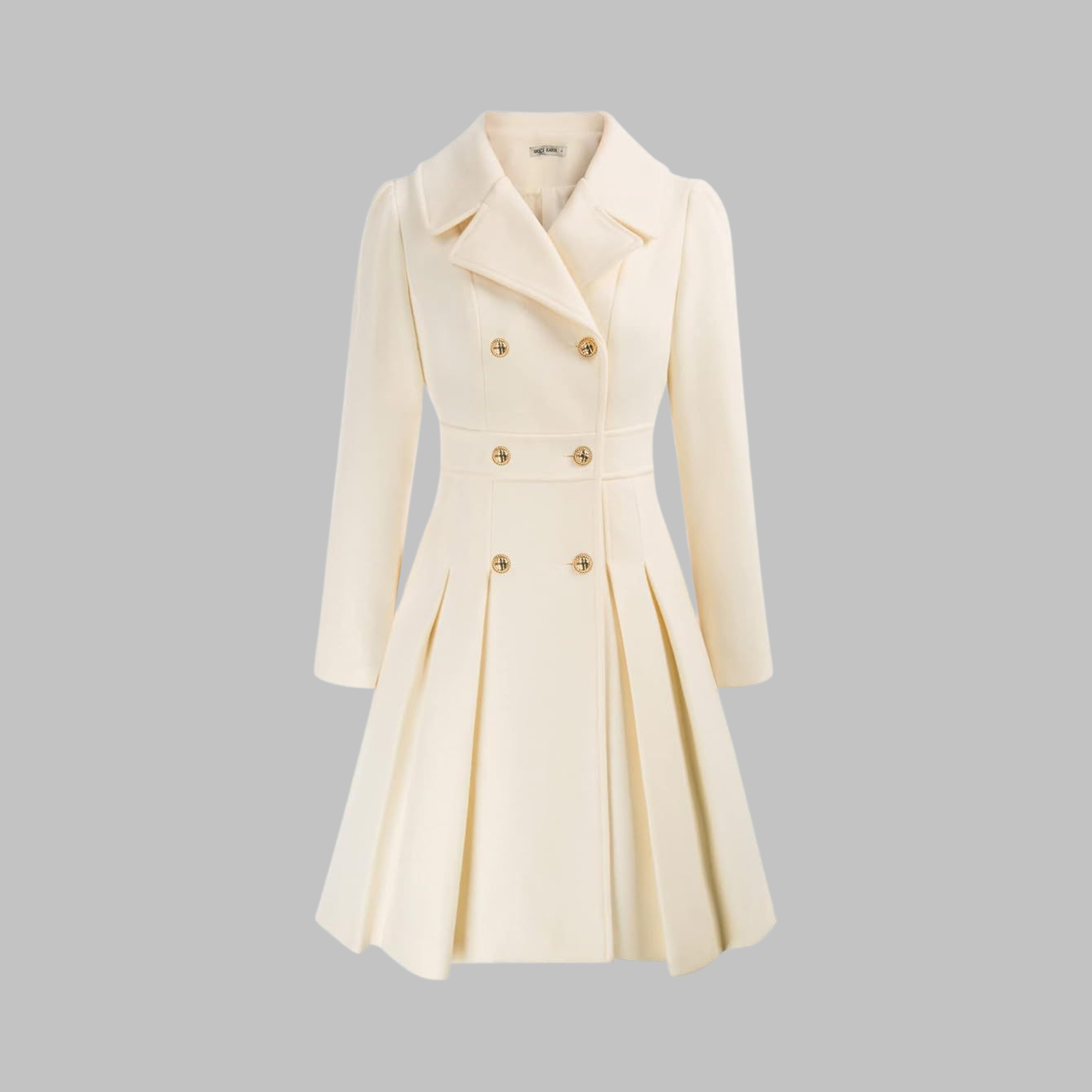 Alethea | Burgundy Double Button Long Sleeve Coat
