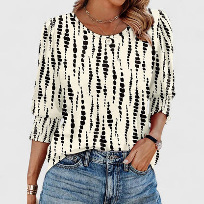Calista | Elegant Smocked Top in White
