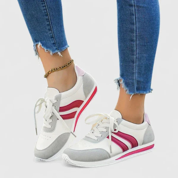 Calantha | White Pink Orthopedic Shoes