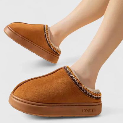 Alethea | Brown Suede Orthopedic Slippers