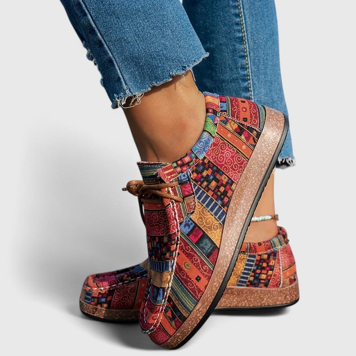 Calantha | Vibrant Patchwork Orthopedic Shoes