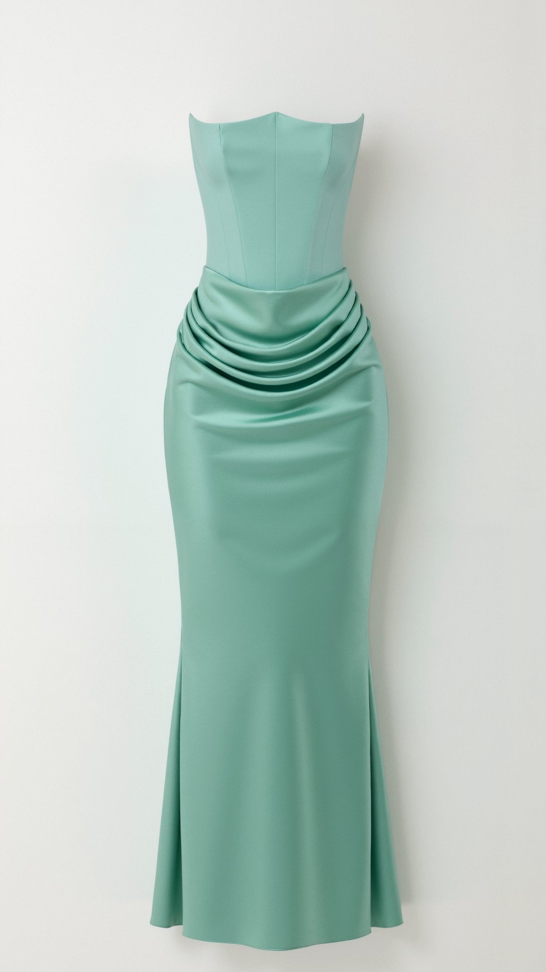 Astrid | Elegant Women's Wedding Guest Column Maxi Dress in Black Satin