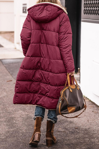 Astrid | Elegant Reversible Brown Shearling Coat