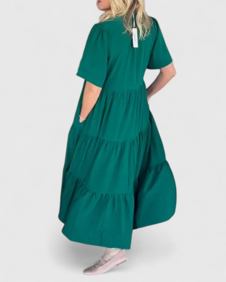 Alethea | Emerald Elegant Maxi Dress