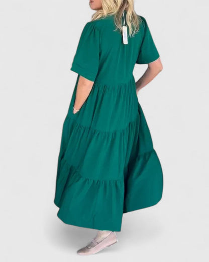 Alethea | Emerald Elegant Maxi Dress