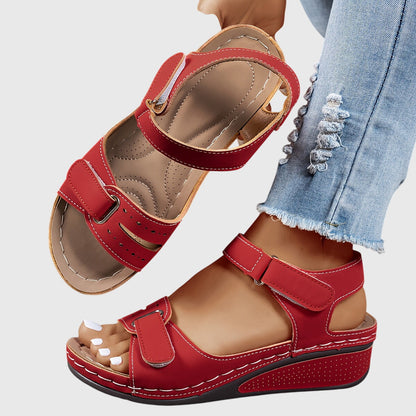 Aurora | Red Wedge Orthopedic Sandals