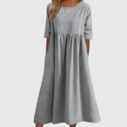 Calantha | Elegant Light Blue Comfortable Dress