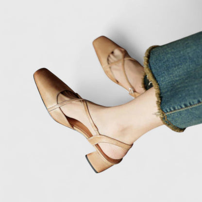 Calista | Elegant Red Leather Sandals