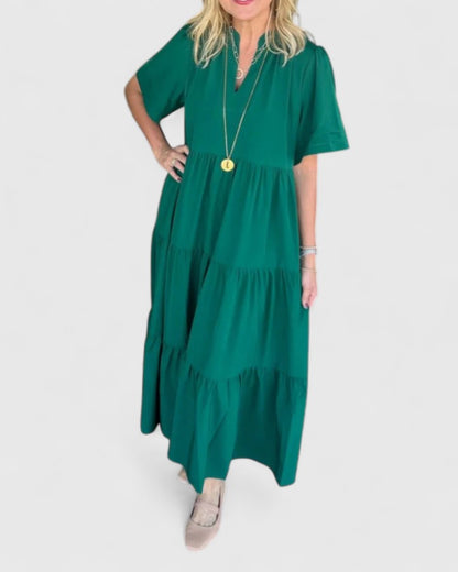 Emerald Elegant Maxi Dress