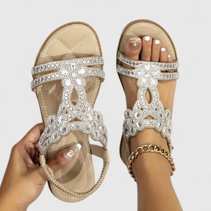 Calanthe | Turquoise Embellished Orthopedic Sandals