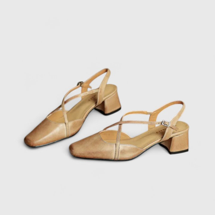 Adriana | Elegant Red Leather Sandals