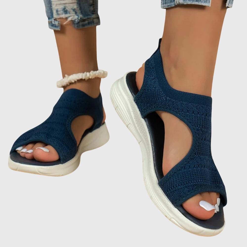 Calista | Brown Knit Orthopedic Sandals