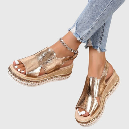 Calista | Rose Gold Orthopedic Sandals