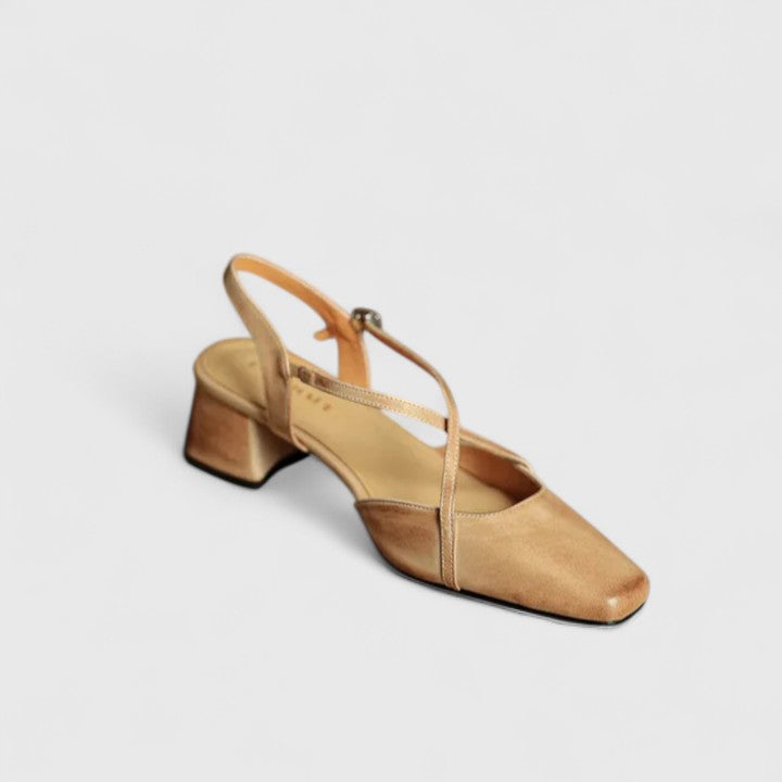 Calista | Elegant Red Leather Sandals