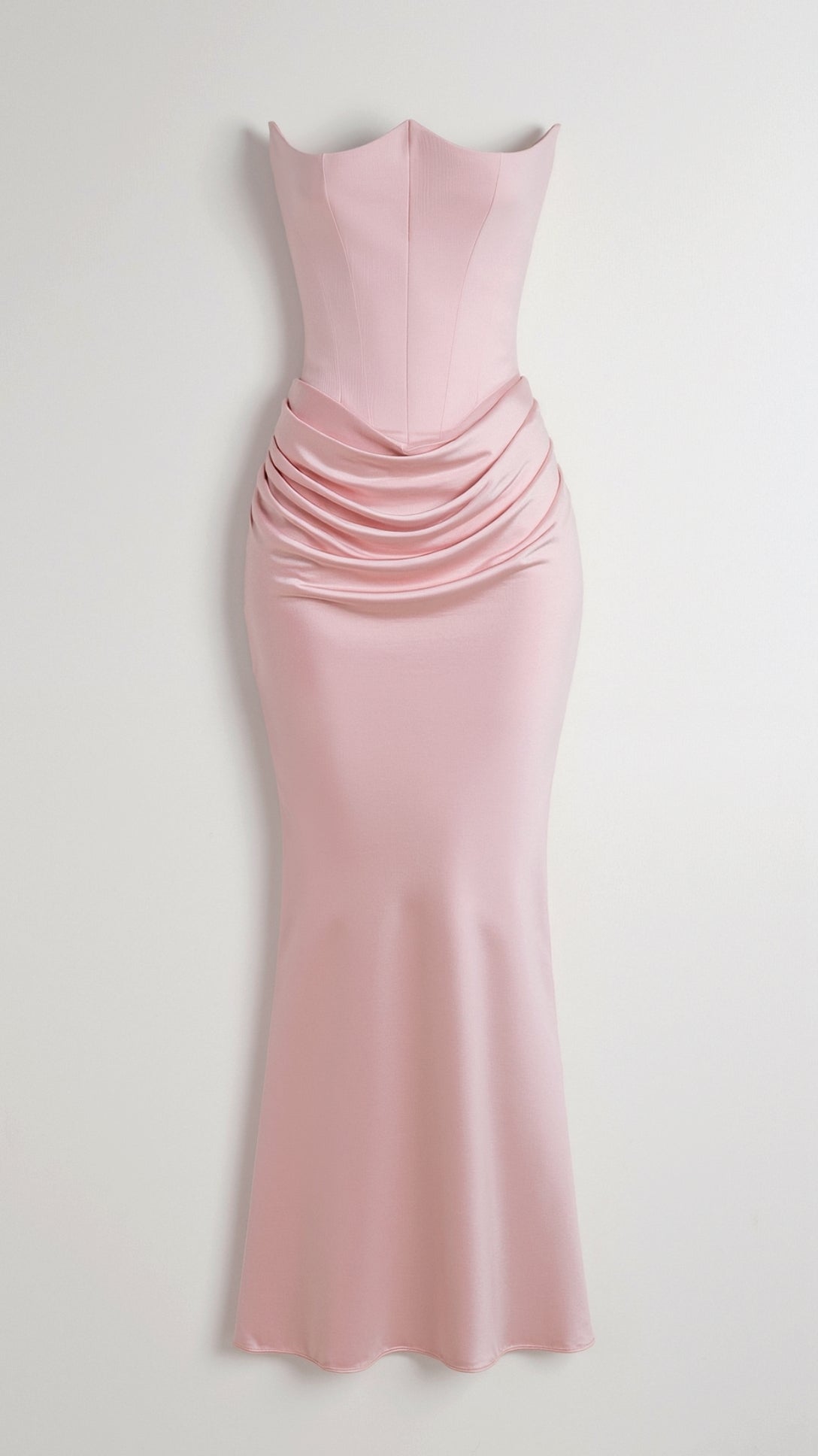 Astrid | Elegant Women's Wedding Guest Column Maxi Dress in Black Satin
