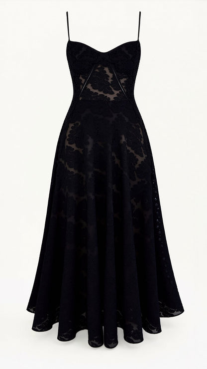 Women’s Wedding Guest Slip Maxi Dress - White Floral Lace