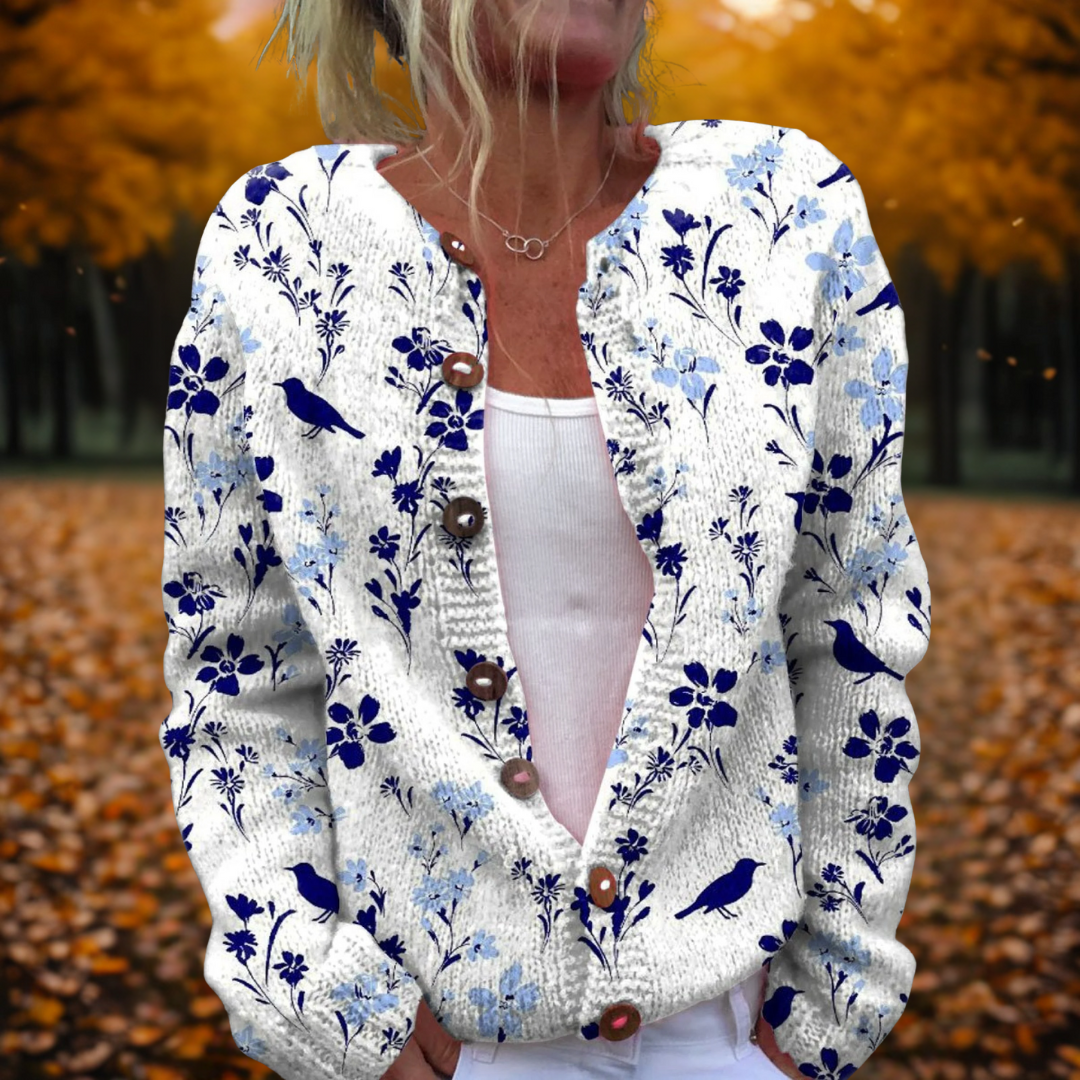 Alethea | Elegant Vintage Flowers Cardigan