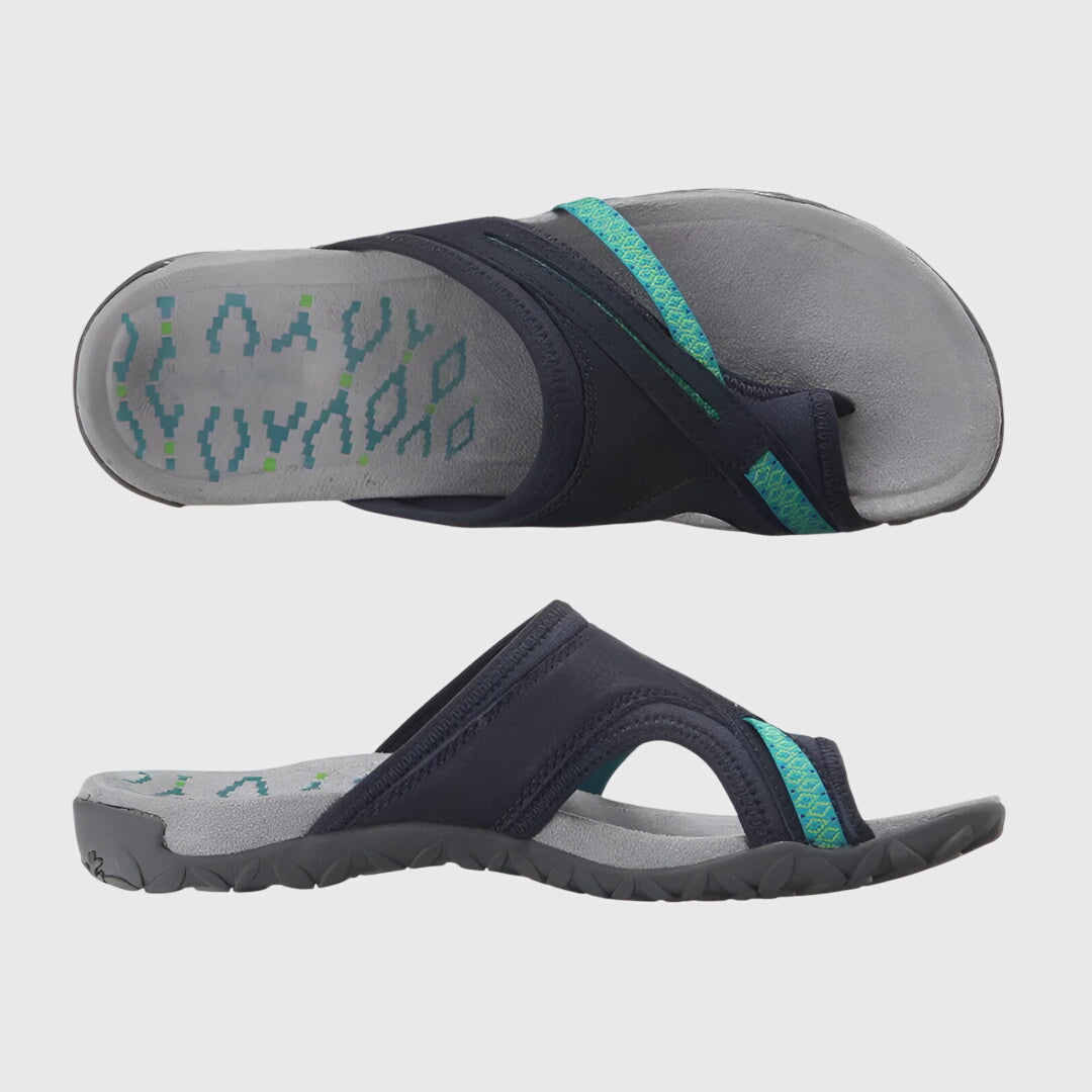Aurelia | Black Ergonomic Sandals