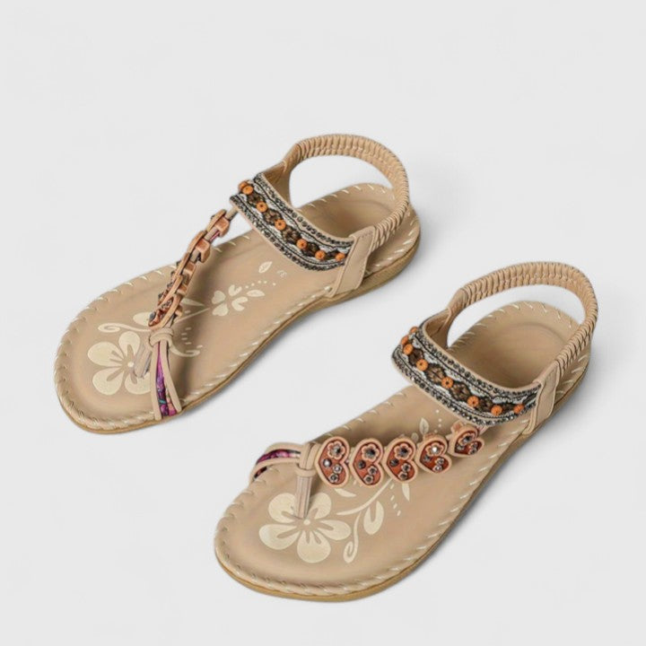 Calantha | Exquisite Black Embellished Elegant Sandals