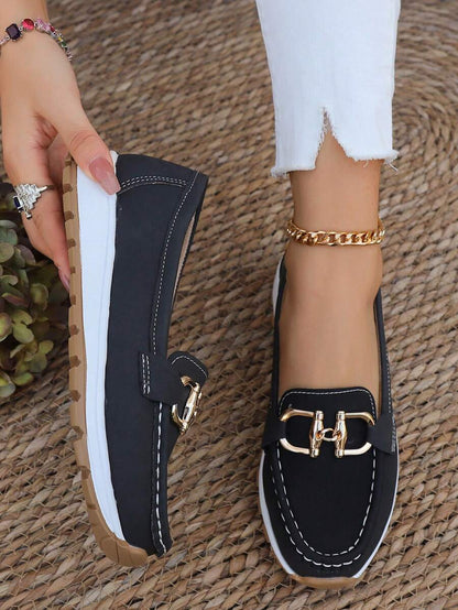 Astrid | Black Non Slip Orthopedic Loafers