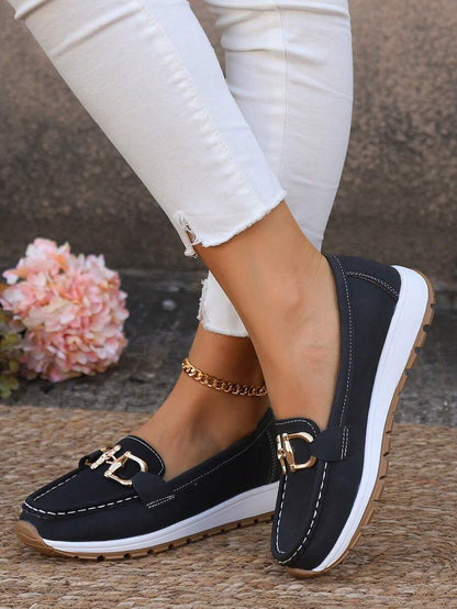 Astrid | Black Non Slip Orthopedic Loafers