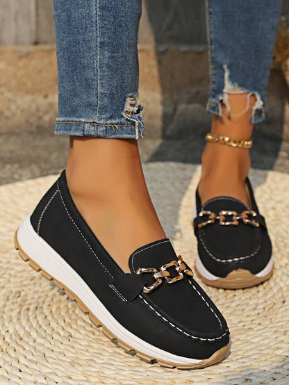 Astrid | Black Non Slip Orthopedic Loafers