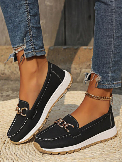 Astrid | Black Non Slip Orthopedic Loafers