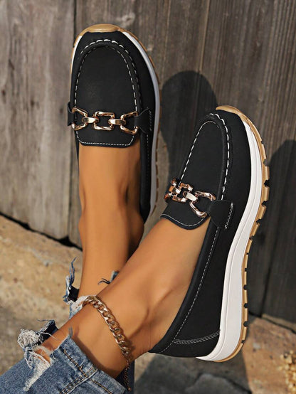 Astrid | Black Non Slip Orthopedic Loafers