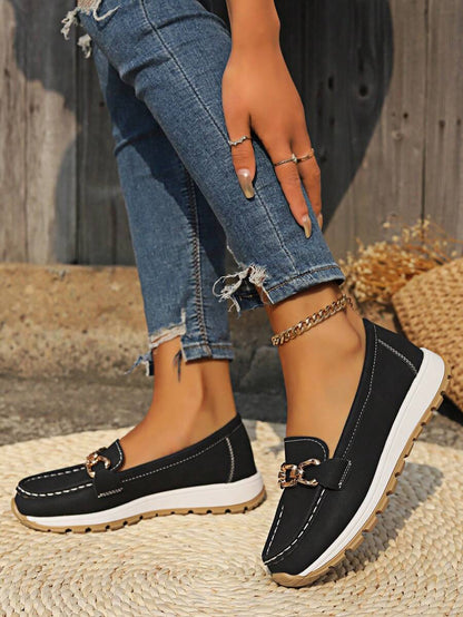 Astrid | Black Non Slip Orthopedic Loafers