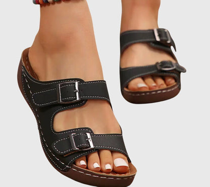Alethea | Tan Leather Orthopedic Sandals