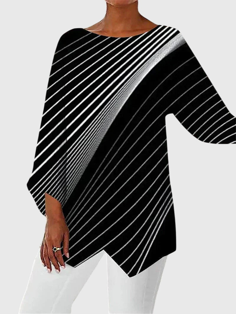 Calista | Black Elegant Asymmetrical Butterfly Top with Glitter