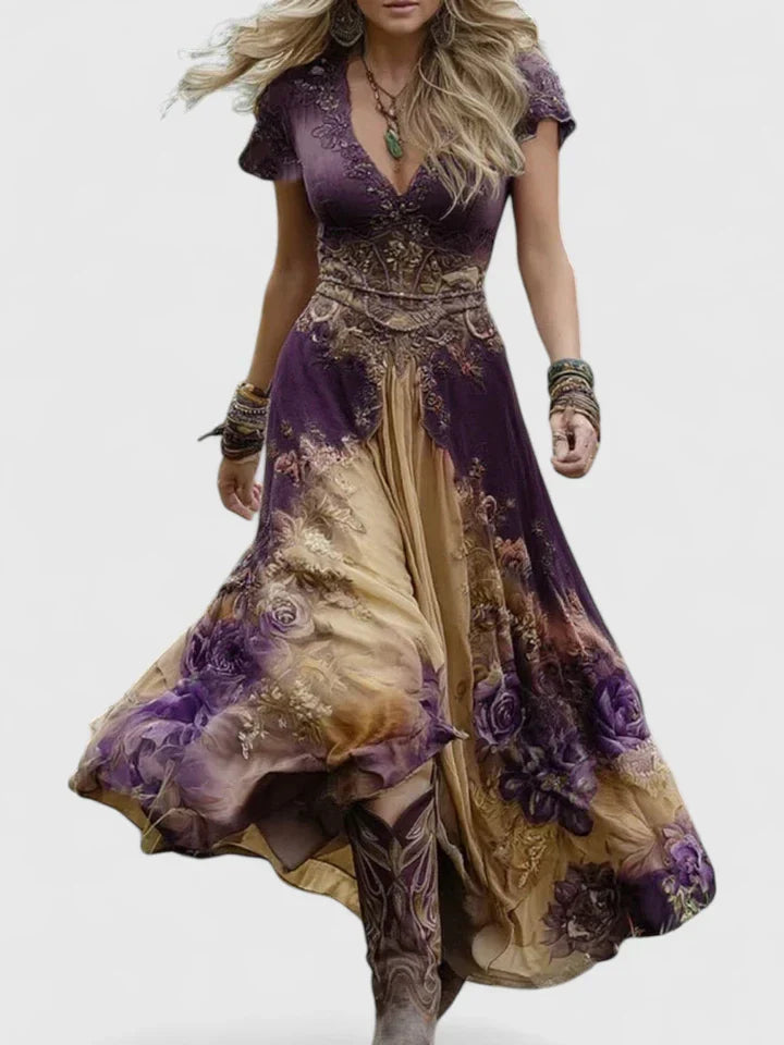 Calantha | Floral Elegant Maxi Dress