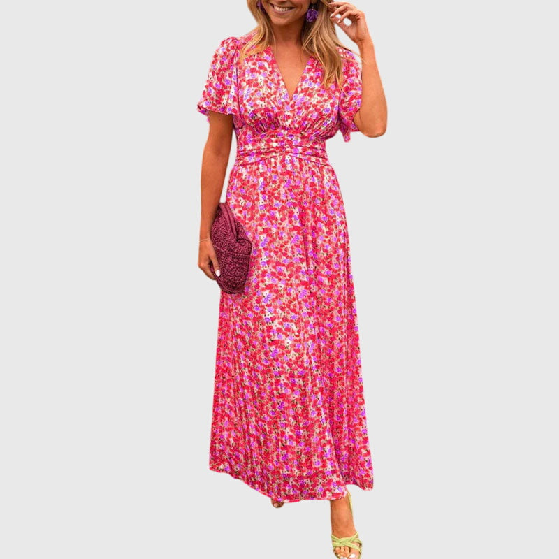 Calista | Vibrant Floral Comfortable Summer Dress