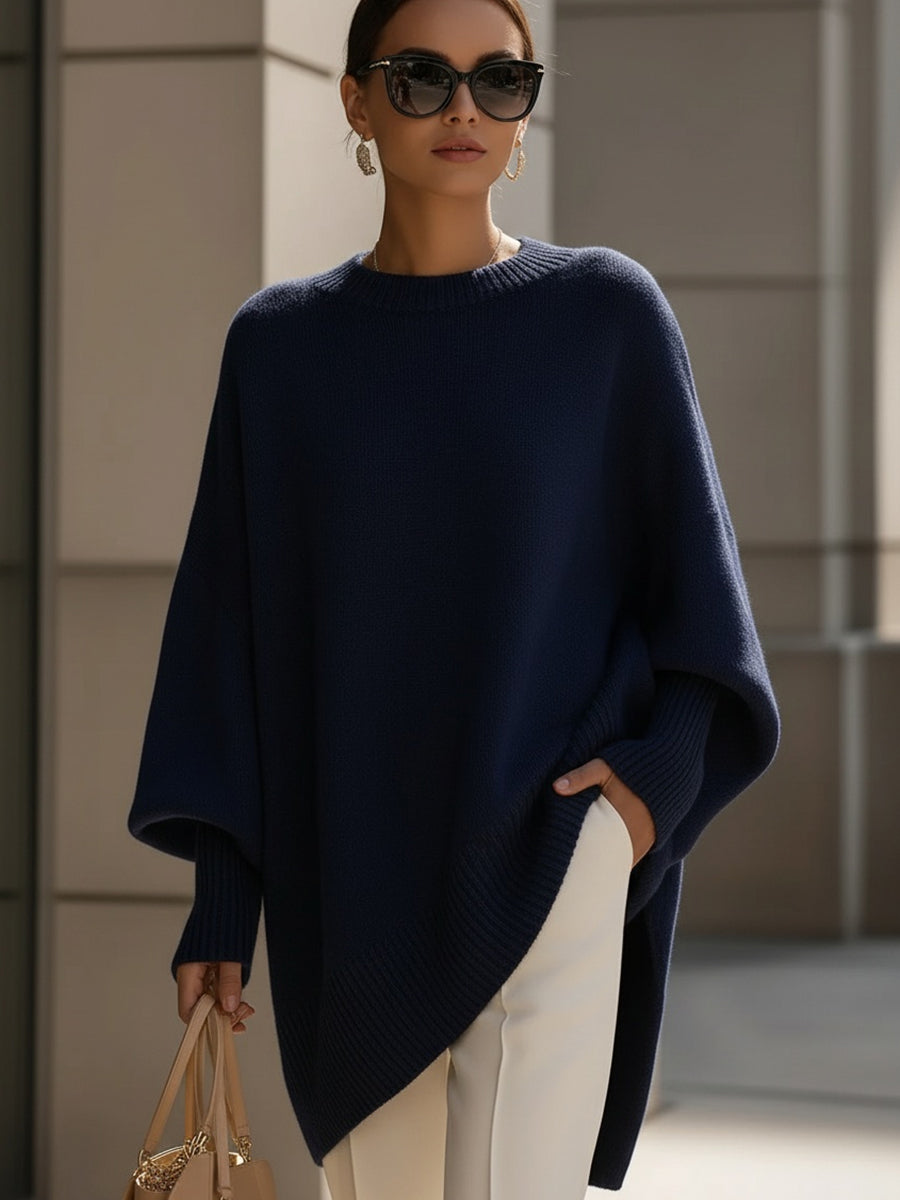 Adriana | Cream Dropped-Shoulder Sophisticated Sweater