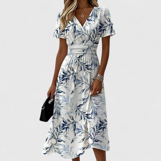 Calantha | White Floral Elegant Dress