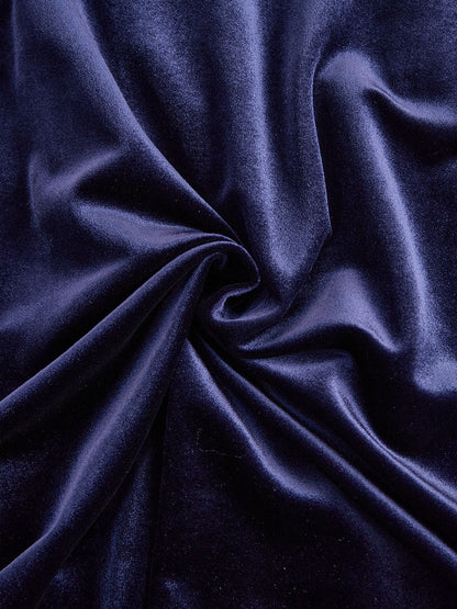 Calantha | Velvet Navy Long-Sleeve Midi Dress