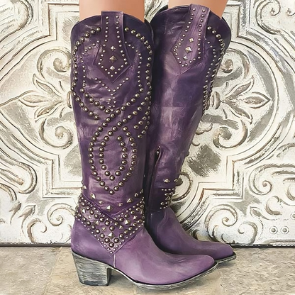 Kaidira | Purple Studded Orthopedic Boots