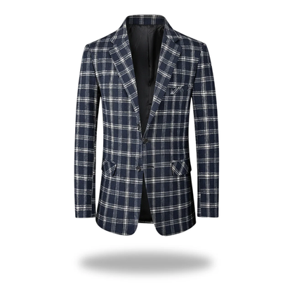 Beckett | Black & White Plaid Refined Tailored Blazer
