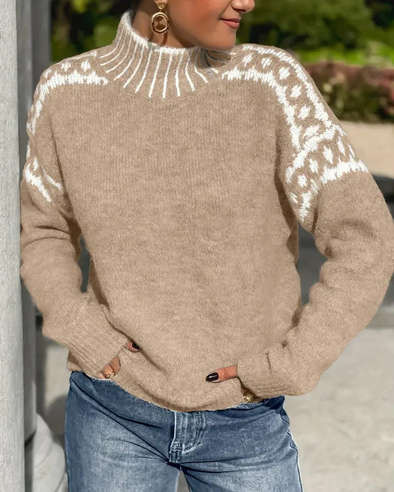 Astrid | Elegant Knit Sweater in Soft Gray