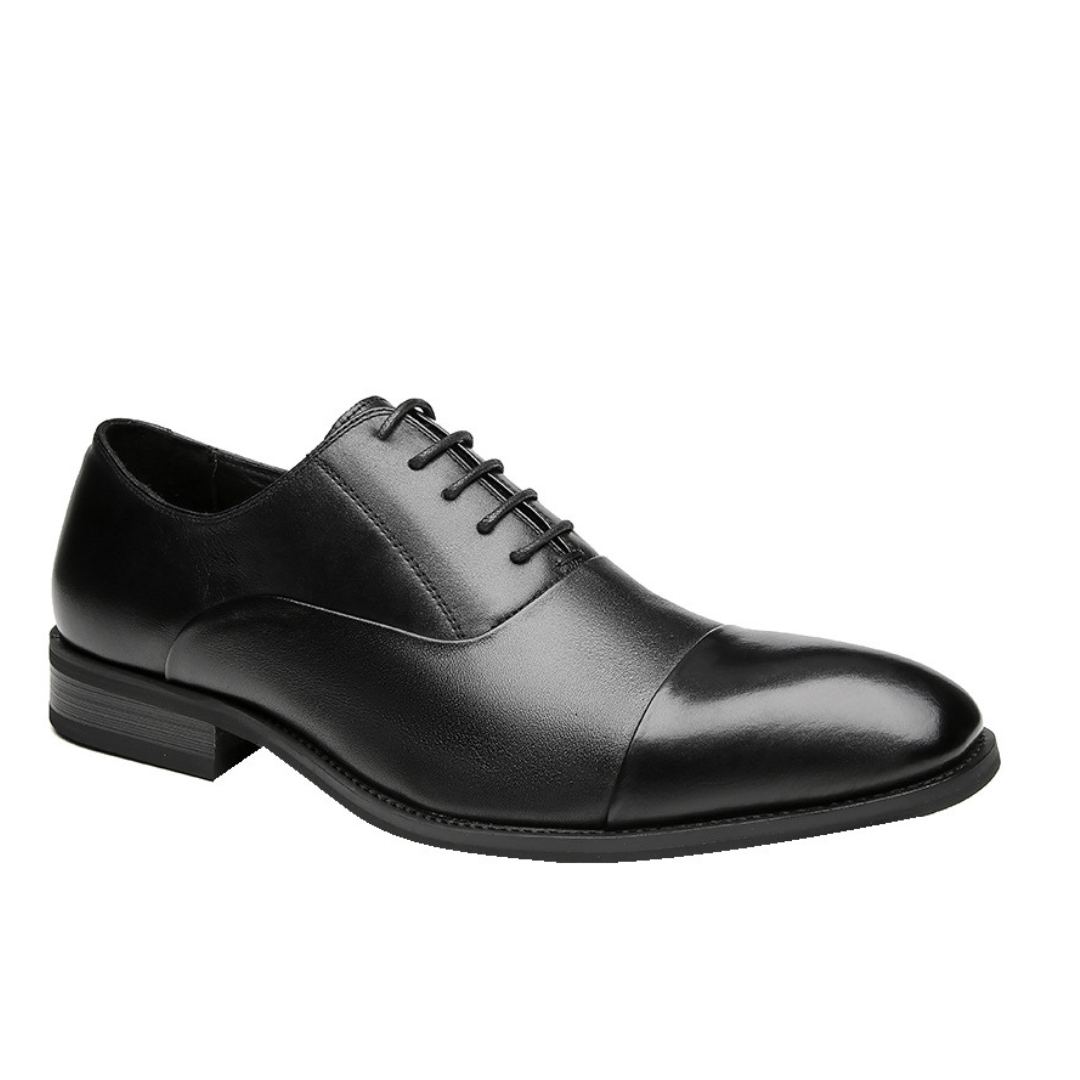 Benedict | Sleek Black Classic Leather Shoes