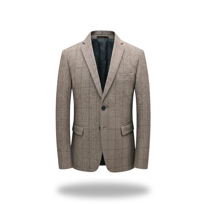 Benedetto | Premium Classic Blazer in Beige Herringbone