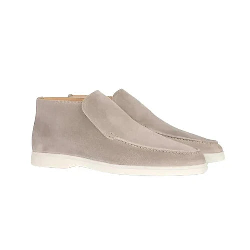 Beckett | Grey Suede Slip-On Shoes
