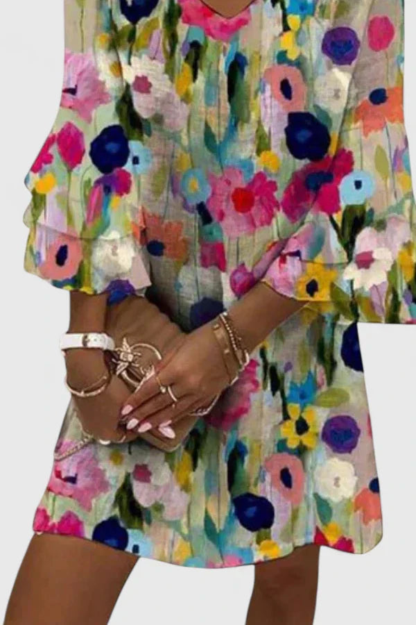 Calantha | Floral Elegant Mini Dress