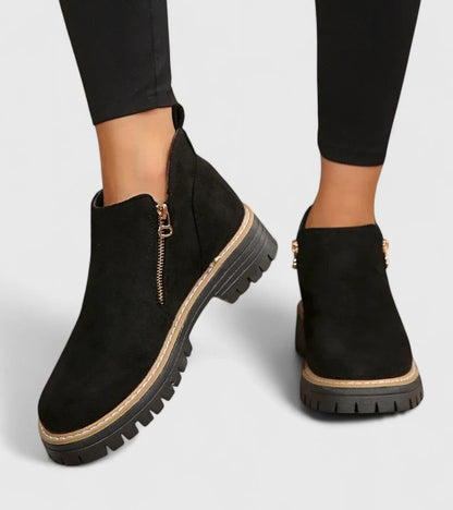 Alethea | Black Suede Orthopedic Boots